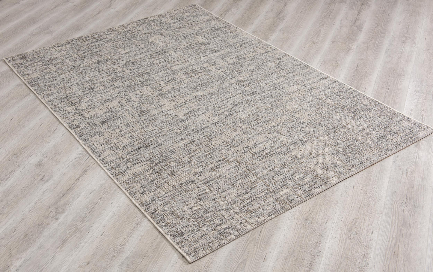Zen Distressed Solid Modern Grey and Beige Indoor Rug