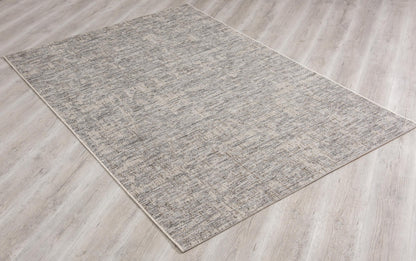 Zen Distressed Solid Modern Grey and Beige Indoor Rug