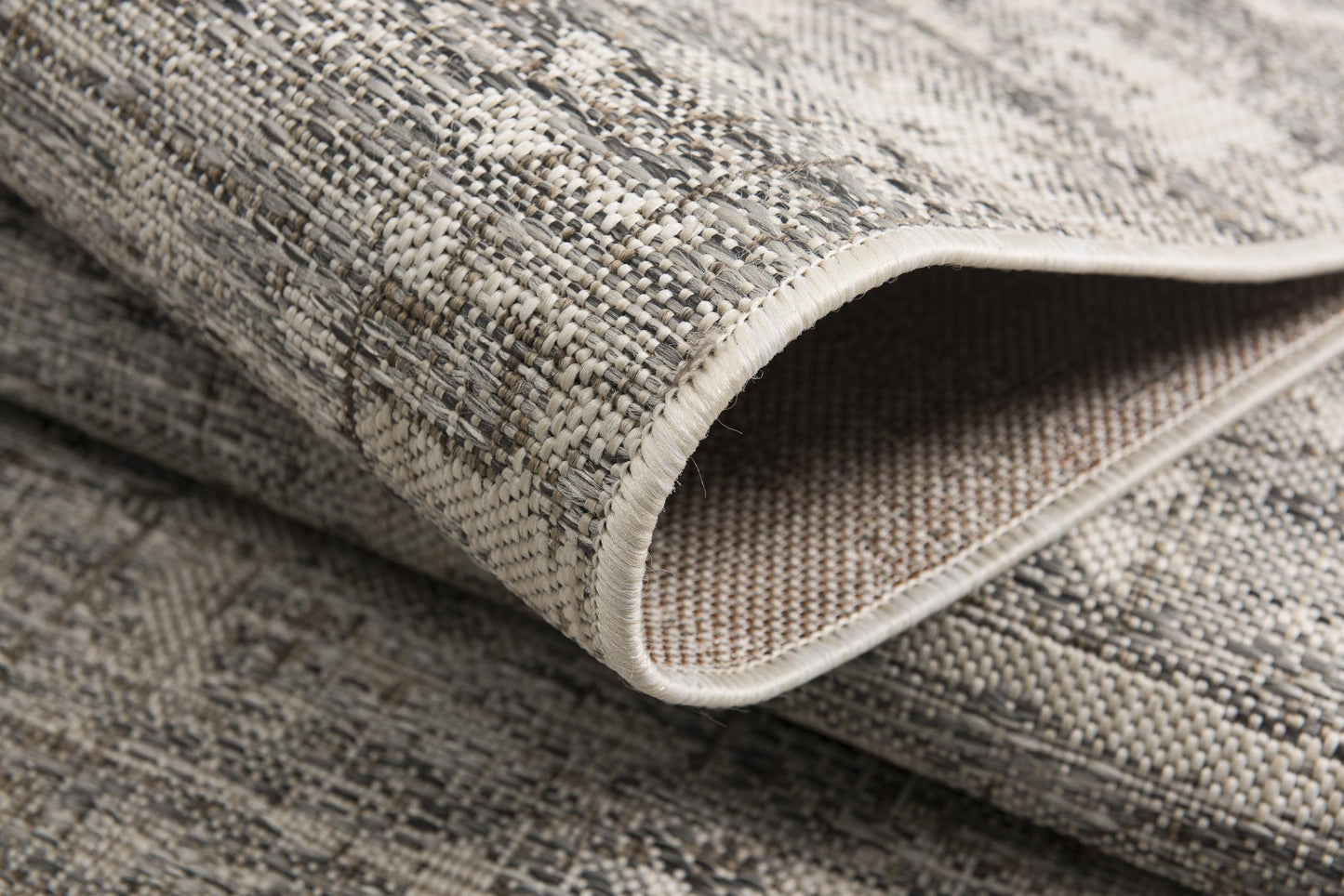 Zen Distressed Solid Modern Grey and Beige Indoor Rug