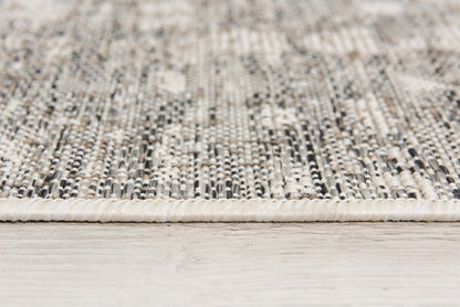 Zen Distressed Solid Modern Grey and Beige Indoor Rug