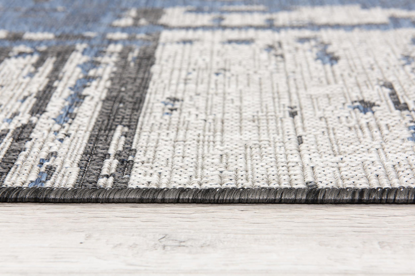 Khat Abstract Contemporary Blue,Beige Indoor Rug-15