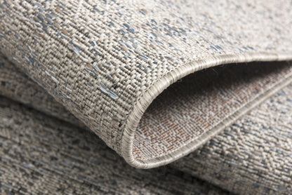 Naira Distressed Solid Modern Grey and Blue Indoor Rug