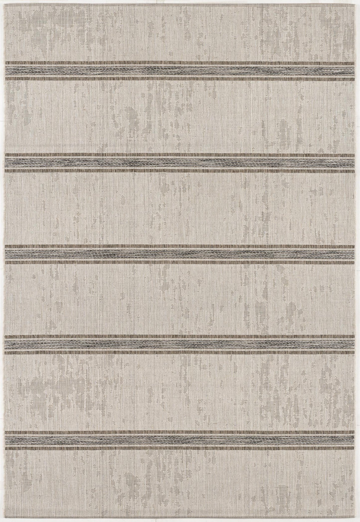 Delos Striped Coastal Beige and Brown Indoor Rug-3