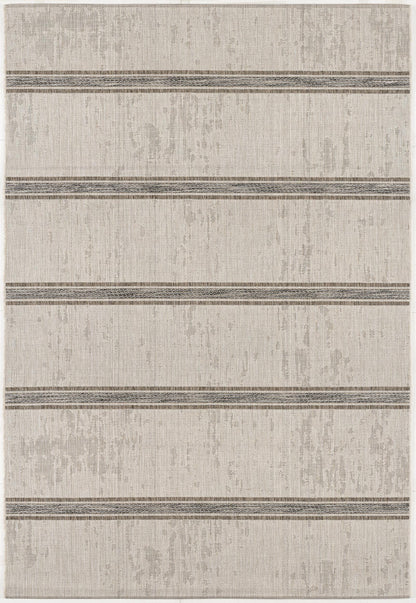 Delos Striped Coastal Beige and Brown Indoor Rug-15