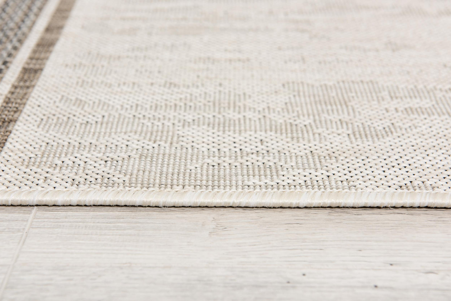Delos Striped Coastal Beige and Brown Indoor Rug-19