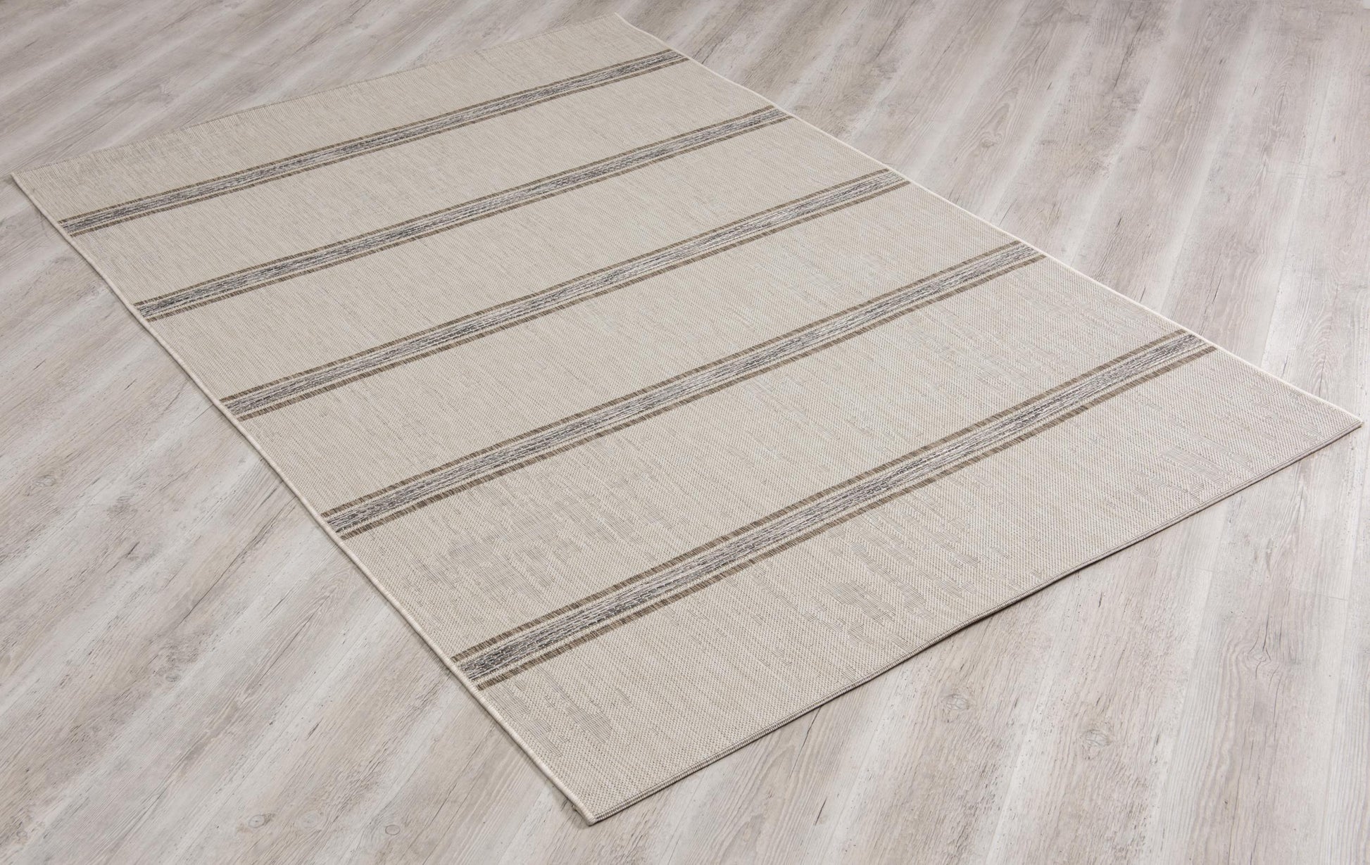 Delos Striped Coastal Beige and Brown Indoor Rug-14
