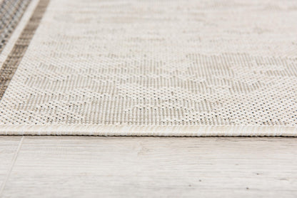 Delos Striped Coastal Beige and Brown Indoor Rug-13