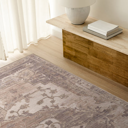 Padova Floral Medallion Transitional Beige and Brown Indoor Rug