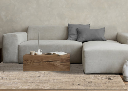 Contemporary Distressed Organic Beige Area Rug