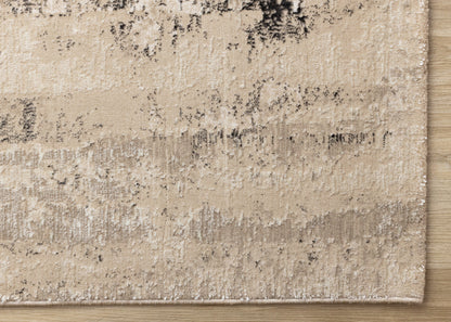Contemporary Distressed Organic Beige Area Rug