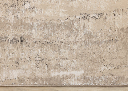 Contemporary Distressed Organic Beige Area Rug