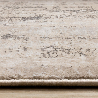 Contemporary Distressed Organic Beige Area Rug