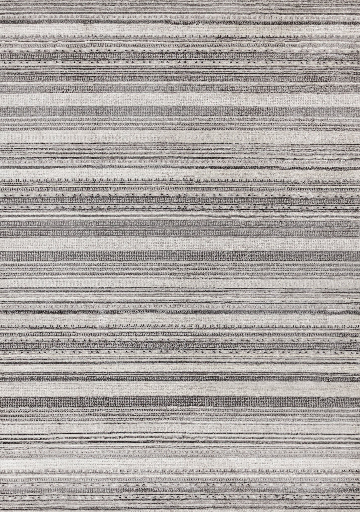 Contemporary Stripes Tribal Grey Area Rug-1