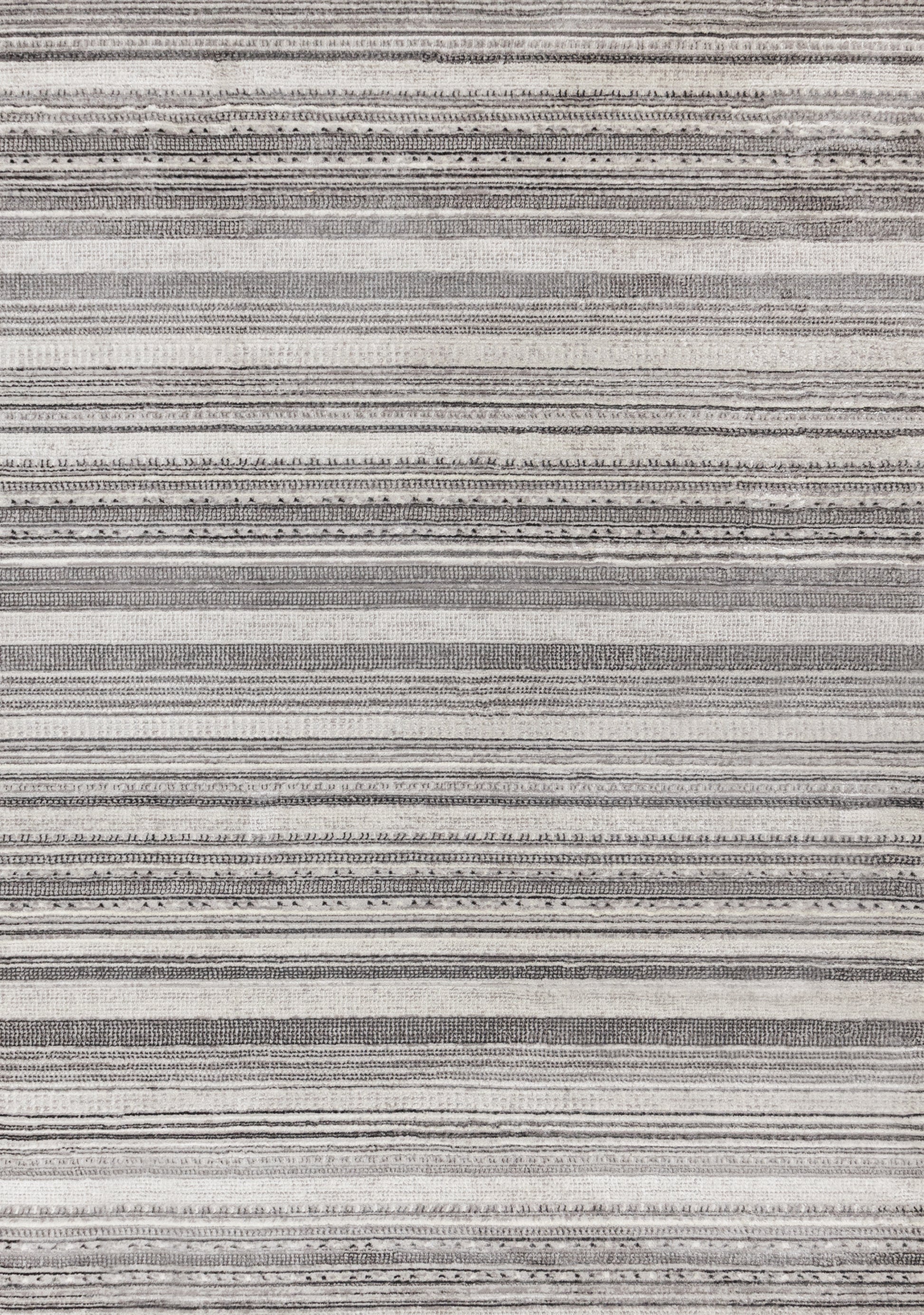 Contemporary Stripes Tribal Grey Area Rug-1