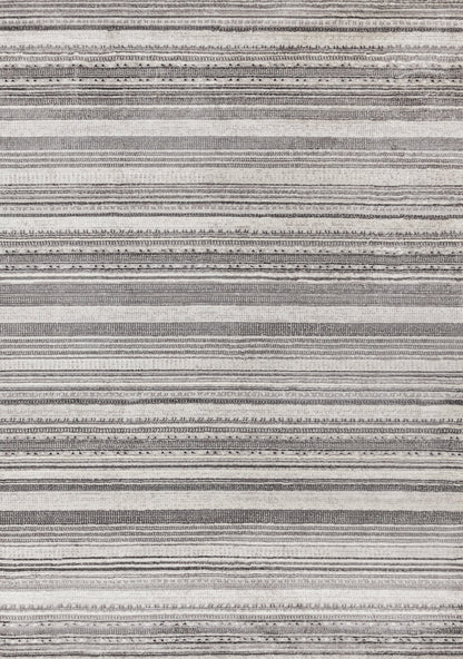 Contemporary Stripes Tribal Grey Area Rug-1