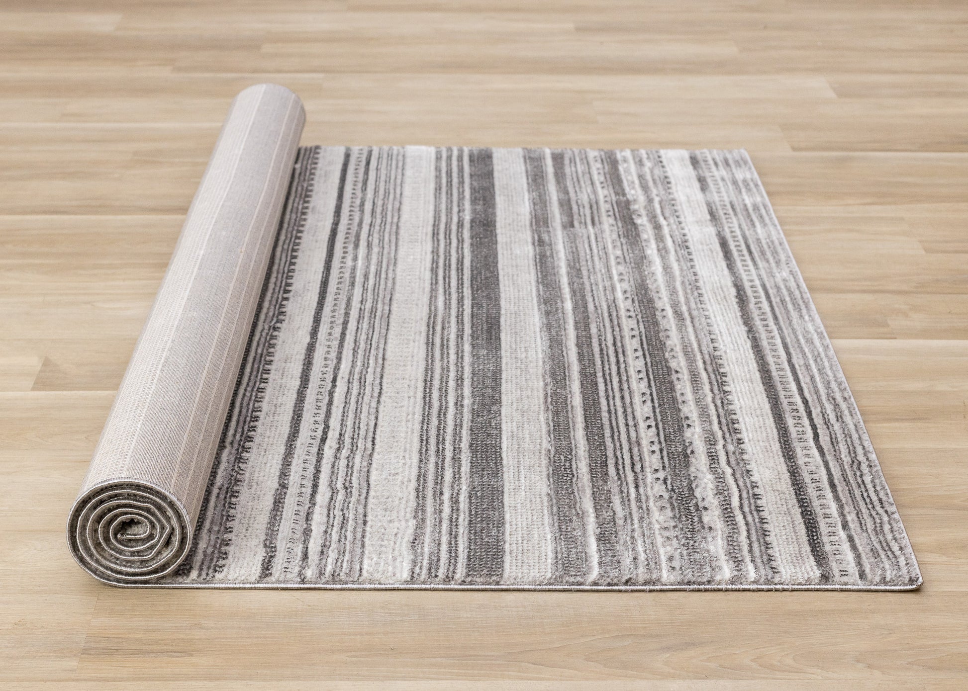 Contemporary Stripes Tribal Grey Area Rug-7