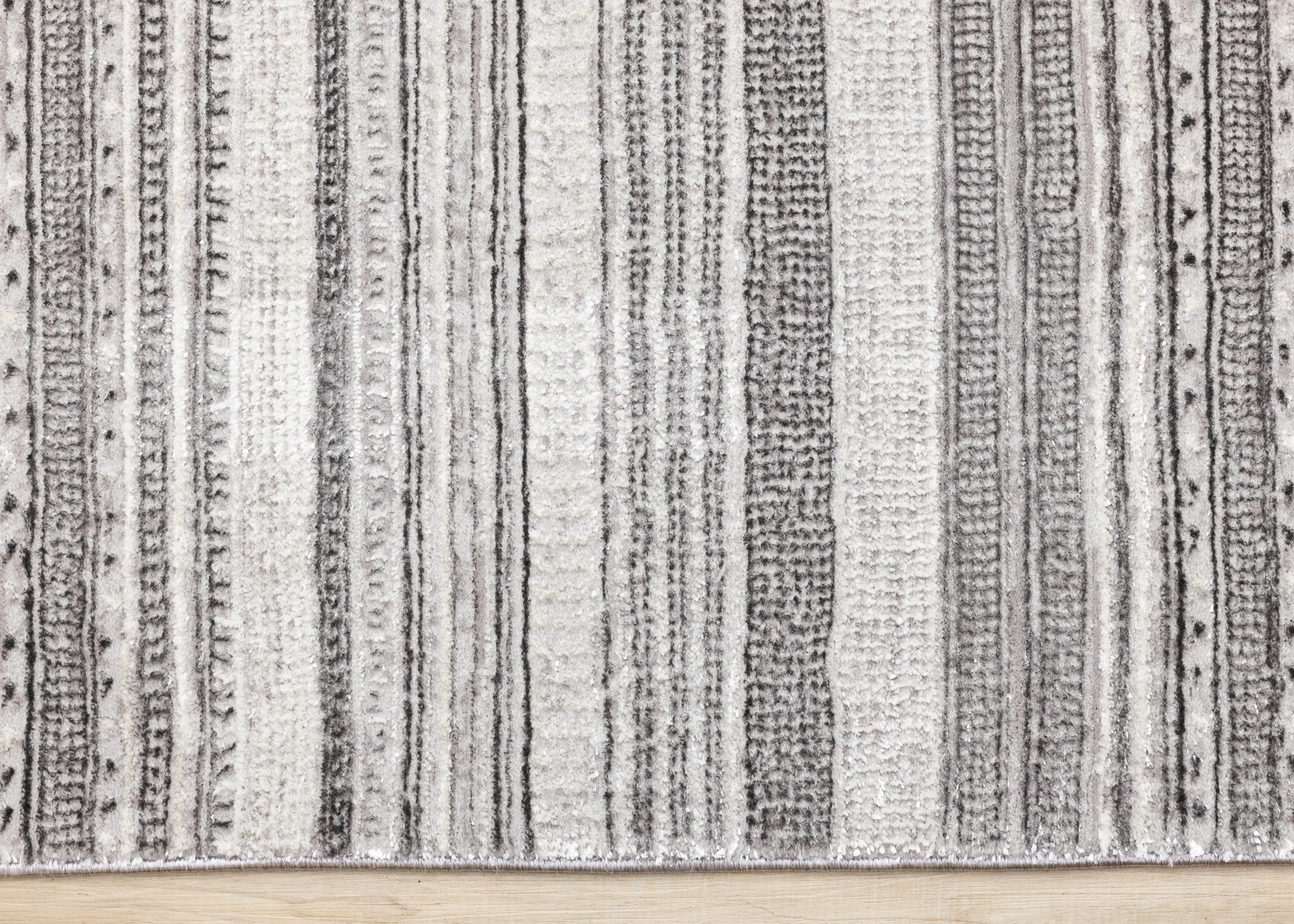 Contemporary Stripes Tribal Grey Area Rug-8