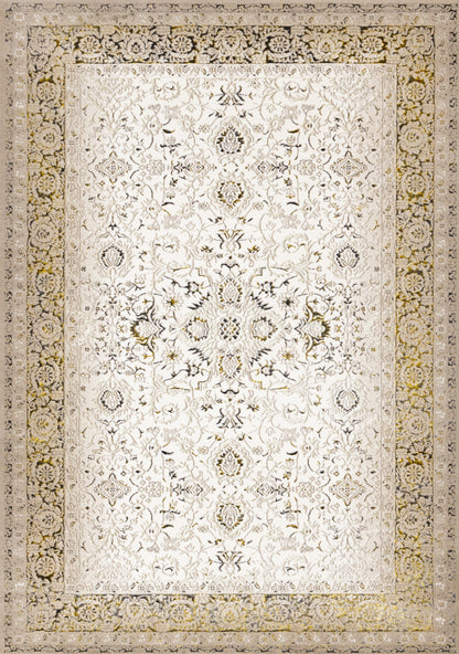 Traditional Border Elegant Cream Area Rug-1