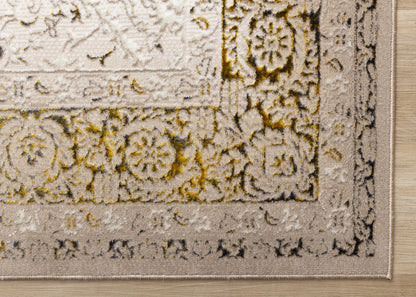 Traditional Border Elegant Cream Area Rug-5