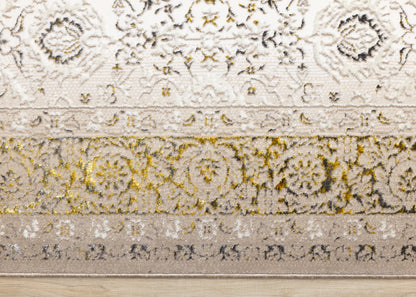Traditional Border Elegant Cream Area Rug-8