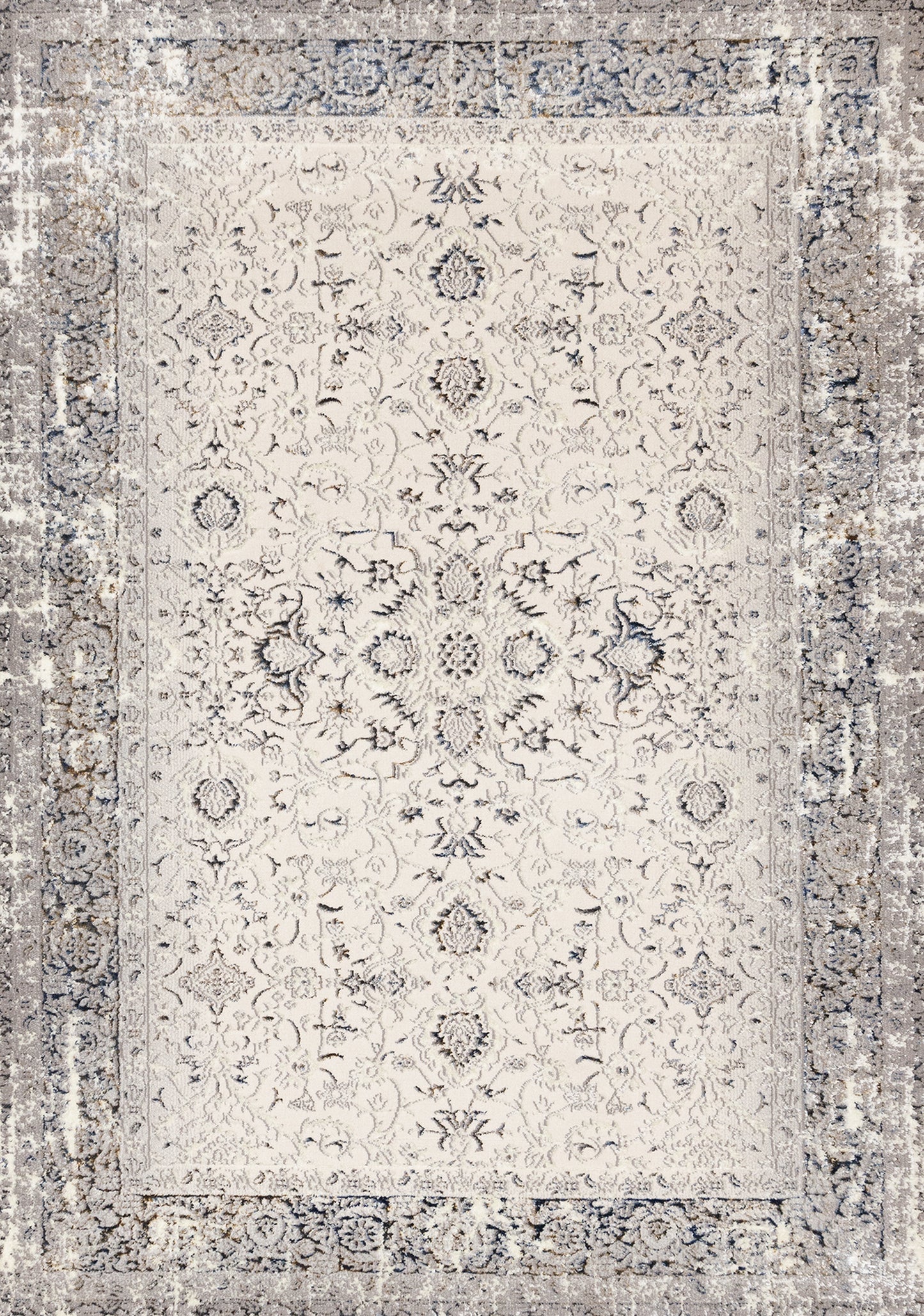 Traditional Border Elegant Cream Area Rug-1