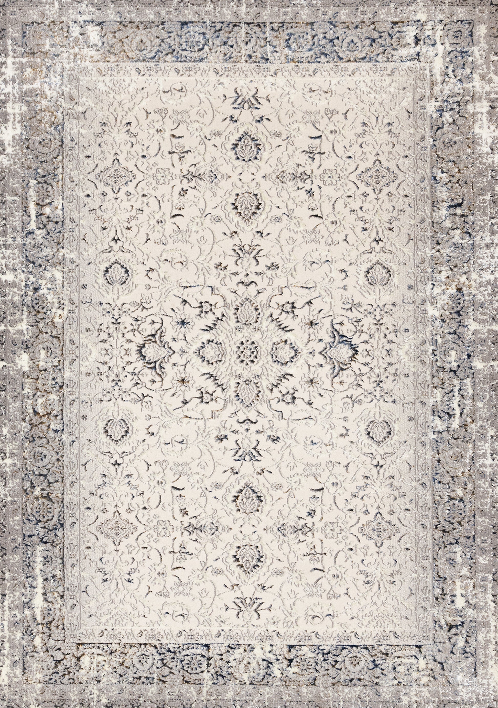 Traditional Border Elegant Cream Area Rug-1