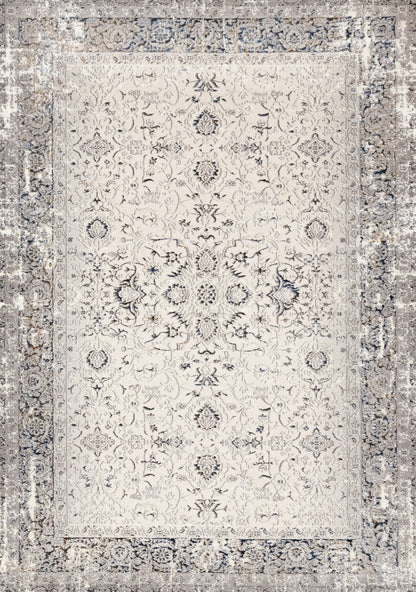 Traditional Border Elegant Cream Area Rug-1