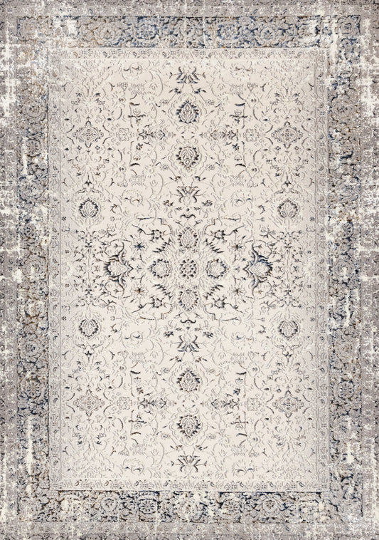 Traditional Border Elegant Cream Area Rug