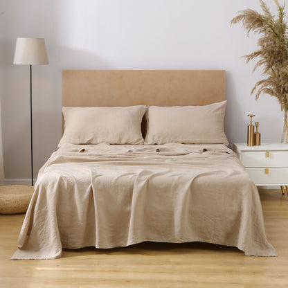 Rug Branch French Linen Khaki Sheet Set
