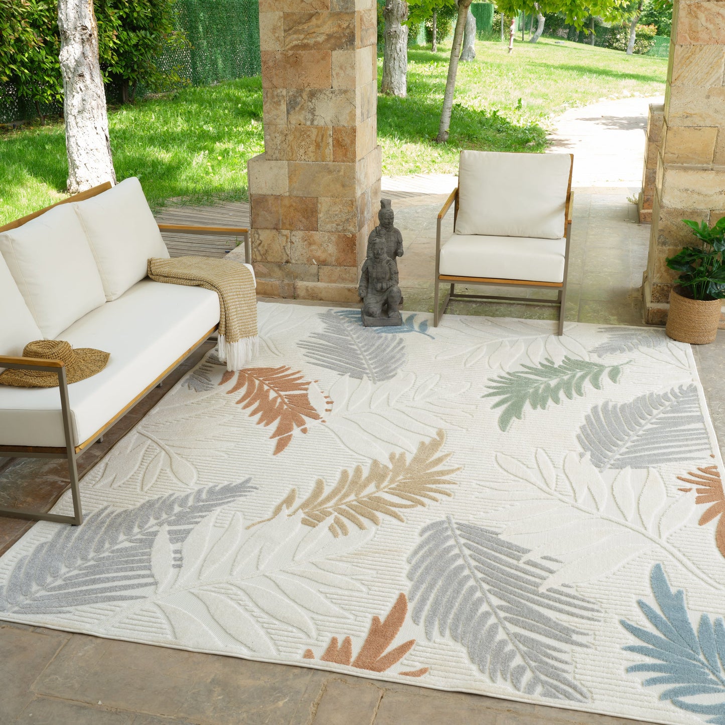 Alfombra Abstract Floral Cream Rug - Area Rugs - Rug Branch