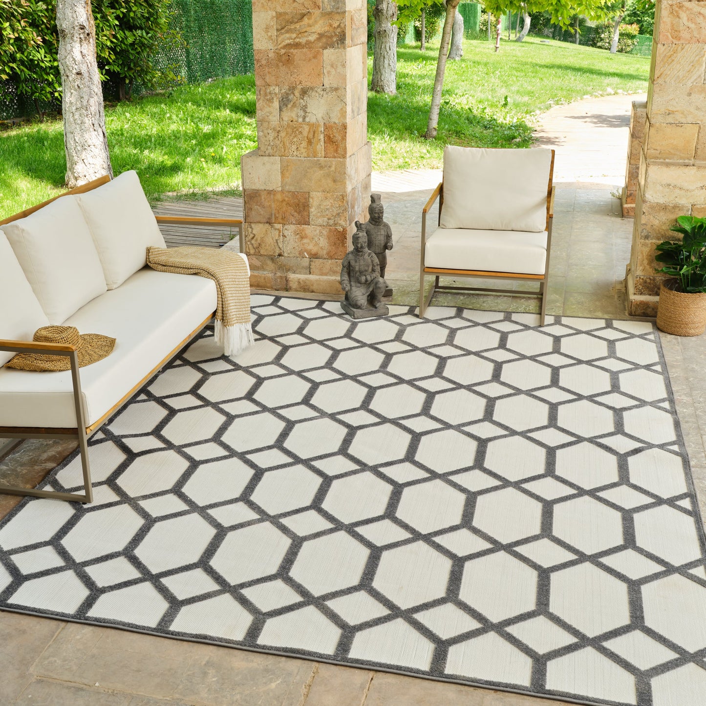 Alfombra Abstract Geometric Grey Rug - Area Rugs - Rug Branch