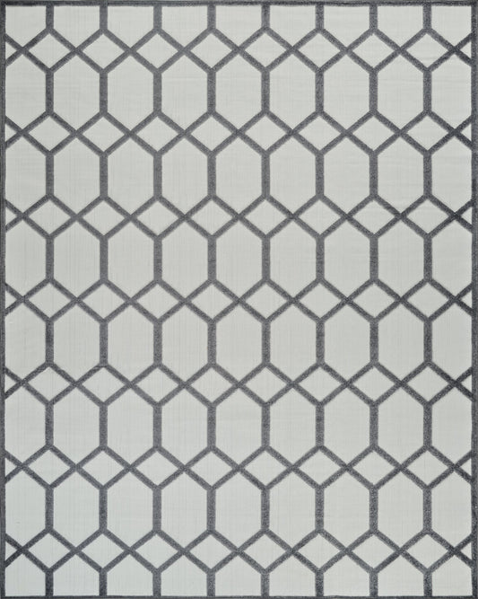 Alfombra Abstract Geometric Grey Rug - Area Rugs - Rug Branch