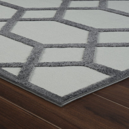 Alfombra Abstract Geometric Grey Rug - Area Rugs - Rug Branch