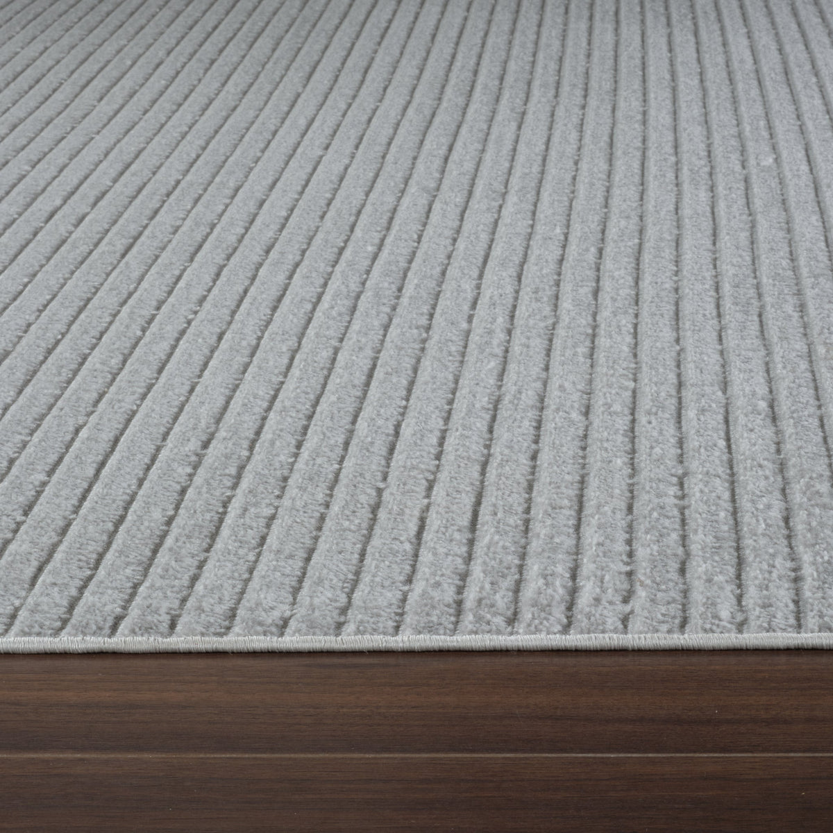 Solena Striped Contemporary Grey and Beige Indoor Rug