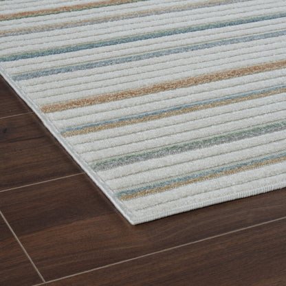 Alfombra Striped Modern Cream Rug - Area Rugs - Rug Branch