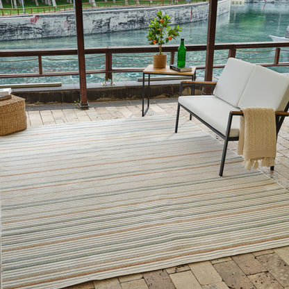 Alfombra Striped Modern Cream Rug - Area Rugs - Rug Branch