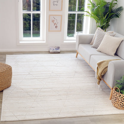 Astra Modern Abstract Beige Rug - Area Rugs - Rug Branch