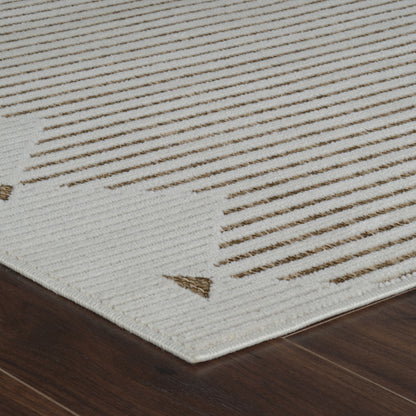 Maise Striped Modern Beige Rug