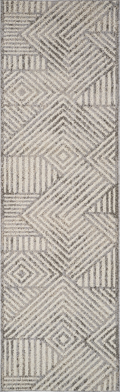 Jules Modern Geometrical Grey Rug