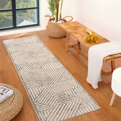 Jules Modern Geometrical Grey Rug