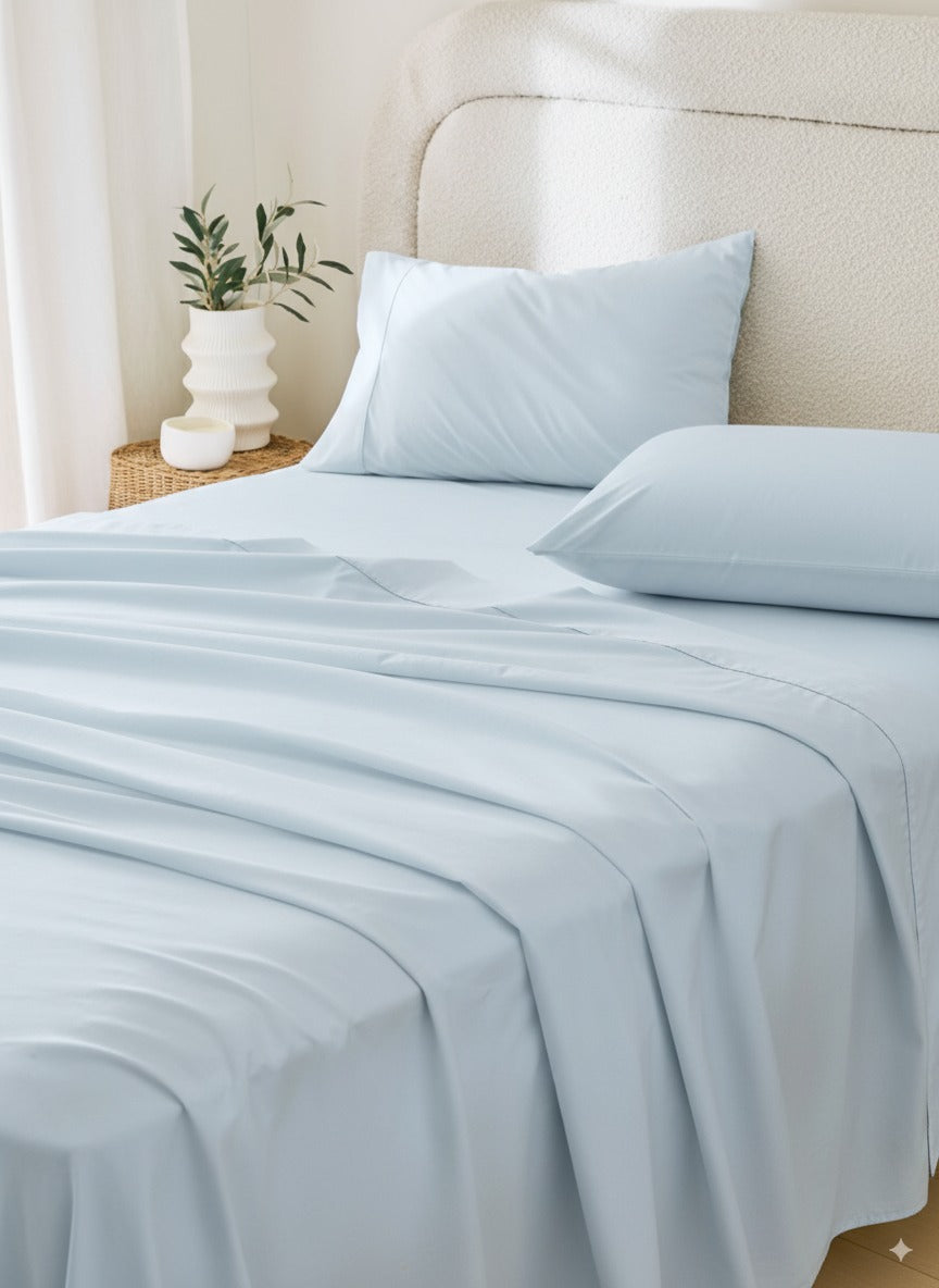 Rug Branch California Cotton Club 2 PC Queen Pillowcases- Light Blue-1