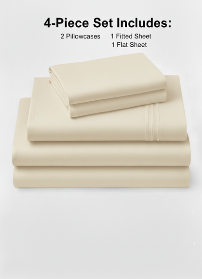 Rug Branch California Cotton Club 4 PC Queen Sheet Set-Ivory-1