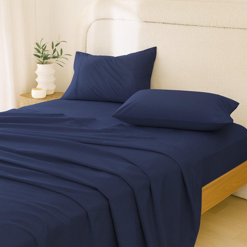 Rug Branch California Cotton Club 2 PC King Pillowcase-Navy-1