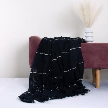 Decorative Throw Black & White