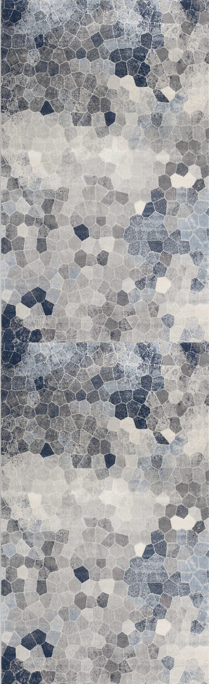Zahra Mosaic Stone Blue Indoor Rug-18