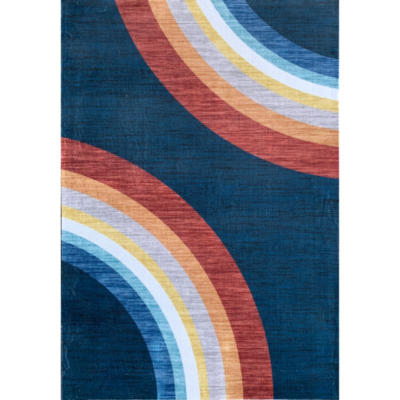 Soft Steps Playtime Rainbow Playmat Navy Soft Rug