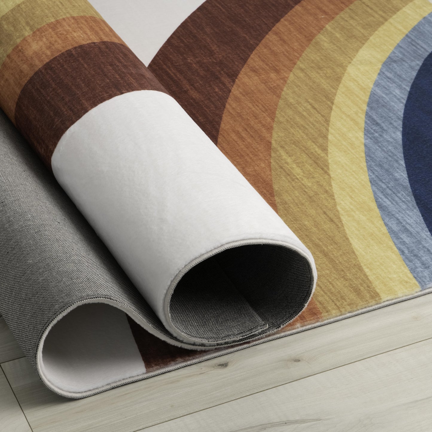 Marlow Rainbow Modern White Indoor Rug