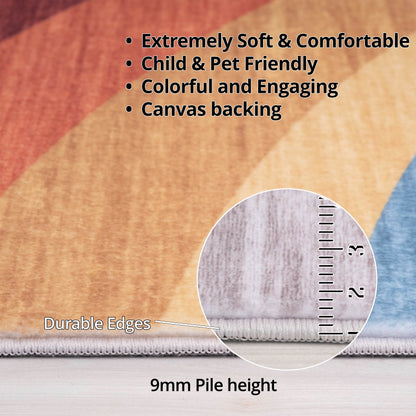 Marlow Rainbow Modern White Indoor Rug