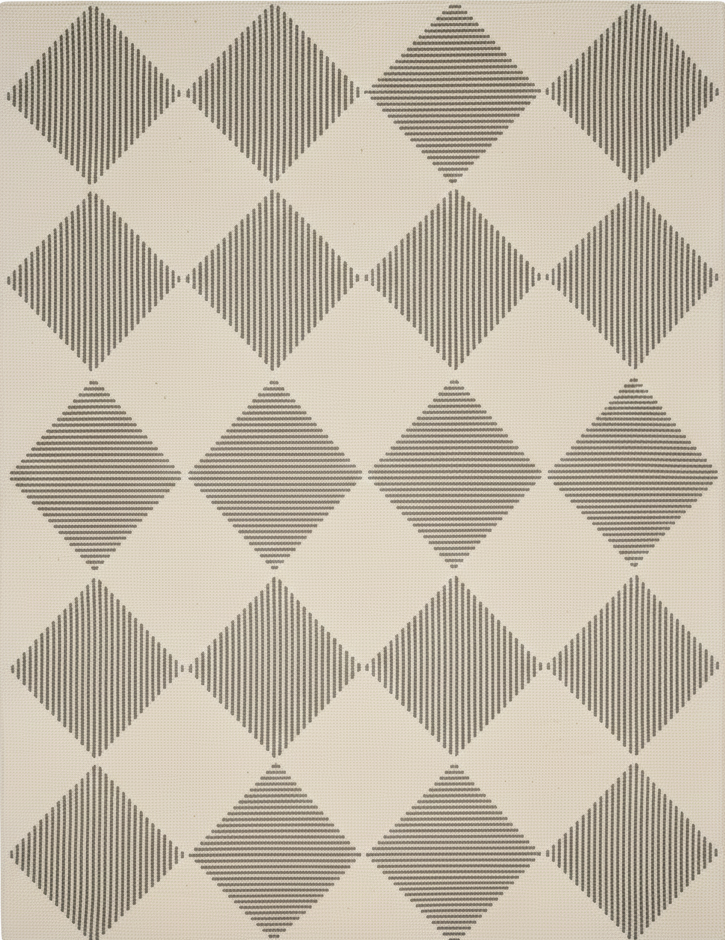 Sepia Checkered Contemporary Beige and Brown Indoor Rug-1