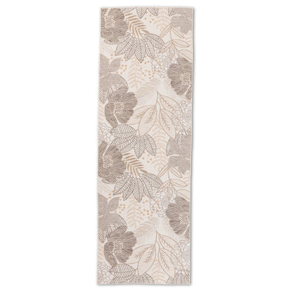 Floral Modern Beige and Ivory Outdoor Rug